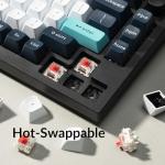 Keychron Q1 Max RGB QMK/VIA Custom Mechanical Keyboard, Hot-Swappable Full Metal Programmable Knob with Gateron Jupiter Red Switch, 2.4 GHz/Bluetooth/Wired Gaming Keyboard for Mac Windows Linux