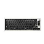 Keychron Q2 Max 65% Compact Custom Mechanical Gaming Keyboard Kit, 2.4 GHz/Bluetooth 5.1/Wired with QMK/VIA Programmable Knob, RGB Aluminum Barebones Keyboard for Mac Windows Linux - White