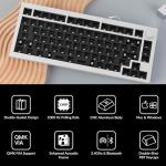 Keychron Q1 Max QMK/VIA Wireless Custom Mechanical Keyboard Barebone Knob Version, Full-Metal Hot-Swappable RGB Backlight 2.4 GHz/Bluetooth/Type-C Wired Gaming Keyboard for Mac/Windows/Linux - White