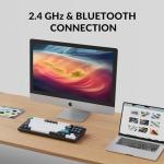 Keychron Q3 Max Wireless Custom Mechanical Keyboard, Full Aluminum 2.4 GHz Bluetooth QMK TKL Layout RGB with Hot-swappable Gateron Brown Switch Compatible with Mac Windows Linux