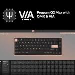 Keychron Q2 Max 65% Compact Custom Mechanical Gaming Keyboard Kit, 2.4 GHz/Bluetooth 5.1/Wired with QMK/VIA Programmable Knob, RGB Aluminum Barebones Keyboard for Mac Windows Linux - White