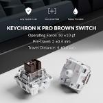Keychron Q1 Pro Wireless Custom Mechanical Keyboard, QMK/VIA Programmable Full Aluminum 75% Layout Bluetooth/Wired RGB with Hot-swappable Keychron K Pro Brown Switch Compatible with Mac Windows Linux