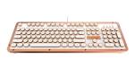 Azio Retro Classic USB (Posh) - USB Wired Leather Vintage Backlit Mechanical Keyboard for PC/Mac (MK-RETRO-L-02-US)