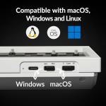 Keychron Q2 Max 65% Compact Custom Mechanical Gaming Keyboard Kit, 2.4 GHz/Bluetooth 5.1/Wired with QMK/VIA Programmable Knob, RGB Aluminum Barebones Keyboard for Mac Windows Linux - White