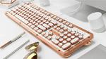 Azio Retro Classic USB (Posh) - USB Wired Leather Vintage Backlit Mechanical Keyboard for PC/Mac (MK-RETRO-L-02-US)