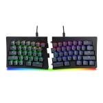 BAROCCOMiSTEL MiSTEL MD600 Alpha BT RGB, Split Keyboard, Ergonomic Mechanical Keyboard, 60%, PBT Double Shot Keycap (Transparent), Bluetooth5.0, Mac/Windows OS Compatible (Silent Red)