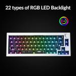 Keychron Q2 Max 65% Compact Custom Mechanical Gaming Keyboard Kit, 2.4 GHz/Bluetooth 5.1/Wired with QMK/VIA Programmable Knob, RGB Aluminum Barebones Keyboard for Mac Windows Linux - White
