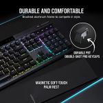 Corsair K70 RGB PRO Wired Mechanical Gaming Keyboard (CHERRY MX RGB Speed Switches: Linear and Rapid, 8,000Hz Hyper-Polling, PBT DOUBLE-SHOT PRO Keycaps, Soft-Touch Palm Rest) QWERTY, NA - Black