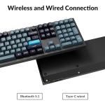 Keychron Q6 Pro Full Aluminum QMK/VIA Programmable Knob Bluetooth Custom Mechanical Keyboard, Full-Size KSA Double-Shot PBT Keycap Hot-Swappable K Pro Silent Red Switch for Mac Windows Linux - Black