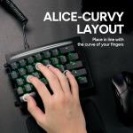 BAROCCOMiSTEL MiSTEL MD600 Alpha BT RGB, Split Keyboard, Ergonomic Mechanical Keyboard, 60%, PBT Double Shot Keycap (Transparent), Bluetooth5.0, Mac/Windows OS Compatible (Silent Red)