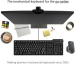 Das Keyboard 6 Professional Backlit Wired Mechanical Keyboard – Tactile Cherry MX Brown Switches, Shine-Through Keycaps, 2-Port USB C Hub, Media Controls, Durable Aluminum Enclosure, Volume Knob, NKRO