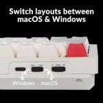 Keychron Q6 Max QMK/LAUNCHER Wireless Bluetooth/2.4 GHz/USB-C Wired Custom Mechanical Keyboard, Full Size Programmable Knob RGB Backlit Hot-Swappable Gateron Brown Switch for Mac Windows Linux - White