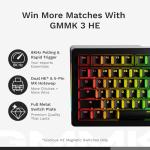 Glorious Gaming - GMMK 3 HE Rapid Trigger Keyboard, Hall Effect, 8K Polling Rate, MX Mechanical & Magnetic Switches, Hotswappable 75% Keyboard, Modular Gasket System, Doubleshot PBT keycaps (Black)