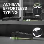 BAROCCOMiSTEL MiSTEL MD600 Alpha BT RGB, Split Keyboard, Ergonomic Mechanical Keyboard, 60%, PBT Double Shot Keycap (Transparent), Bluetooth5.0, Mac/Windows OS Compatible (Silent Red)