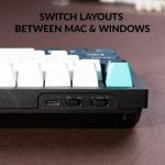 Keychron Q3 Max Wireless Custom Mechanical Keyboard, Full Aluminum 2.4 GHz Bluetooth QMK TKL Layout RGB with Hot-swappable Gateron Brown Switch Compatible with Mac Windows Linux