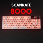 Pulsar Gaming Gears eS HE 70 Mechanical Gaming Keyboard, 8K Scan Rate & 8K Polling for Ultra-Low Latency, Hot Swappable, PBT Double-Shot Keycaps, RGB Backlit, Volume Knob, 70%, 79keys (Black)