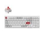 Keychron Q5 Pro QMK/VIA Wireless Custom Mechanical Keyboard, Full Aluminum 96% Layout with Programmable Knob, Double-Gasket Design with Hot-swappable K Pro Red Switch for Mac Windows Linux - White