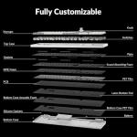 Keychron Q6 Max QMK/LAUNCHER Wireless Bluetooth/2.4 GHz/USB-C Wired Custom Mechanical Keyboard, Full Size Programmable Knob RGB Backlit Hot-Swappable Gateron Brown Switch for Mac Windows Linux - White