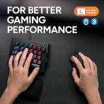 BAROCCOMiSTEL MiSTEL MD600 Alpha BT RGB, Split Keyboard, Ergonomic Mechanical Keyboard, 60%, PBT Double Shot Keycap (Transparent), Bluetooth5.0, Mac/Windows OS Compatible (Silent Red)