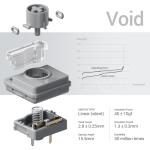 LOFREE Flow2 Low-Profile Mechanical Keyboard, Aluminum Alloy with Void Linear Switches, Rechargeable Wireless Keyboards with 3 Mode Connections for Windows, macOS (Silver with Silence, 100 Keys)