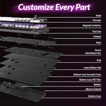 Keychron Q3 HE Wireless Custom Mechanical Keyboard, 2.4 GHz/Bluetooth/Wired QMK Rapid Trigger 80% TKL Hot-Swappable Programmable RGB Gateron Double-Rail Magnetic Switches for Mac Windows, Carbon Black