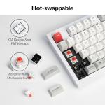 Keychron Q5 Pro QMK/VIA Wireless Custom Mechanical Keyboard, Full Aluminum 96% Layout with Programmable Knob, Double-Gasket Design with Hot-swappable K Pro Red Switch for Mac Windows Linux - White