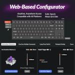 Keychron Q3 HE Wireless Custom Mechanical Keyboard, 2.4 GHz/Bluetooth/Wired QMK Rapid Trigger 80% TKL Hot-Swappable Programmable RGB Gateron Double-Rail Magnetic Switches for Mac Windows, Carbon Black