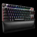 ASUS ROG Strix Scope TKL Deluxe 80% RGB Gaming Mechanical Keyboard, Cherry MX Red Switches, ABS Keycaps, Detachable Cable, Wider Ctrl Key, Stealth Key, Wrist Rest, Macro Support-Black