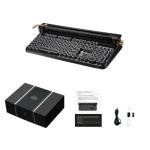 FINEDAY Keyboard 2.0 Plus, 2.4G Wireless & Bluetooth, 104 Keys, Blue Switch, 5000mAh, Retro Mechanical Keyboard for PC/Mac/Phone (English Keycaps)