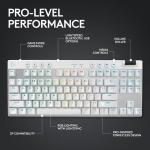 Logitech G PRO X TKL LIGHTSPEED Wireless Gaming Keyboard, Ultra-Portable Tenkeyless Design, LIGHTSYNC RGB, PBT keycaps, Tactile Switches (GX Brown) - White