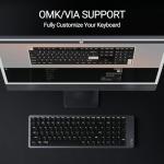 LOFREE Flow2 Low-Profile Mechanical Keyboard, Aluminum Alloy with Void Linear Switches, Rechargeable Wireless Keyboards with 3 Mode Connections for Windows, macOS (Silver with Silence, 100 Keys)