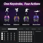 Keychron Q3 HE Wireless Custom Mechanical Keyboard, 2.4 GHz/Bluetooth/Wired QMK Rapid Trigger 80% TKL Hot-Swappable Programmable RGB Gateron Double-Rail Magnetic Switches for Mac Windows, Carbon Black