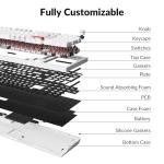 Keychron Q5 Pro QMK/VIA Wireless Custom Mechanical Keyboard, Full Aluminum 96% Layout with Programmable Knob, Double-Gasket Design with Hot-swappable K Pro Red Switch for Mac Windows Linux - White