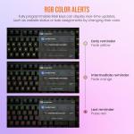 Das Keyboard 5QS Mark II Smart RGB Programmable Mechanical Keyboard for Work & Gaming, Tactile Cherry MX2A Brown Mechanical Switches, Built-in RGB Profiles, Palm Rest, Volume Knob, Aluminum Top