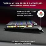 CHERRY XTRFY MX 10.1 Wireless | Cordless Low-Profile Gaming Keyboard | Rotary LCD Knob | RGB Lighting | Slim Aluminum