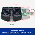 Truly Ergonomic Cleave Split Mechanical Keyboard – All-Day Comfort, Boosts Productivity, Natural Typing Posture, Tactile Optical Switches, Cushioned Palm Rest, Backlit Keys, Windows/Mac/Linux