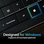 Clevetura CLVX 1 Windows | Touch On Keys & Gestures AI Keyboard | Bluetooth & USB-C | Low Profile Silent Scissor Keys | Interactive RGB | Aluminum Chassis | Compatible with Windows/Linux/Android