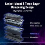 ASUS ROG Azoth Wireless Mechanical Gaming Keyboard – 75% TKL, Tri-Mode Connectivity, Hot Swappable Pre-lubed ROG NX Brown Switches, PBT Keycaps, RGB, OLED Display, PC/Mac Support - White