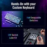 ASUS ROG Azoth Wireless Mechanical Gaming Keyboard – 75% TKL, Tri-Mode Connectivity, Hot Swappable Pre-lubed ROG NX Brown Switches, PBT Keycaps, RGB, OLED Display, PC/Mac Support - White