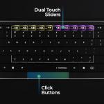 Clevetura CLVX 1 Windows | Touch On Keys & Gestures AI Keyboard | Bluetooth & USB-C | Low Profile Silent Scissor Keys | Interactive RGB | Aluminum Chassis | Compatible with Windows/Linux/Android