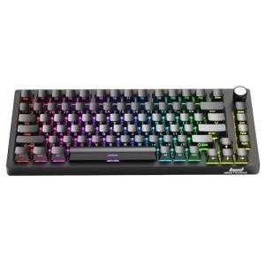 HINATSUSIKE H83 PRO 75% Wireless Mechanical Gaming Keyboard, Hot-Swap Cardamom Switches, PBT Keycaps, RGB Backlit, 3 Modes (2.4G/BT5.0/USB-C Wired), Ergonomic Compact Keyboard for Win/Mac/Linux