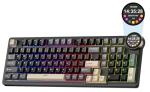 RK ROYAL KLUDGE N99 Wireless Mechanical Keyboard, Smart Display Screen & Knob, BT/2.4G/USB-C, 96% Hot Swappable Custom Keyboard, Pre-lubed Linear Switches, Gasket Mount, RGB Gaming Keyboard
