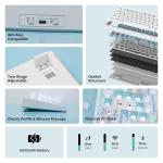 EPOMAKER G84 PRO Wireless Gaming Keyboard with Screen&Knob, 75% Creamy Mechanical Keyboard, 8000mAh, Hot Swappable, Silicone Keycaps, BT5.0/2.4G/USB-C Mode, NKRO, RGB (White, Creamy Jade Switch)