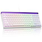 ZORNHER ZH99HE 98% Rapid Trigger Magnetic Keyboard Wired,White Gaming Keyboard with Number Pad,RGB Backlit Light Box,Adjustable Actuation Rapid Trigger Mode,Magnetic Switch