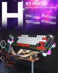 HINATSUSIKE H83 PRO Wireless Mechanical Gaming Keyboard 75% Layout, Gaming Equipment Gasket Mounted - Hot Swappable Cardamom Switches, PBT Keycaps, RGB Backlit, USB-C/2.4G/BT5.0 for Win/Mac/Linux