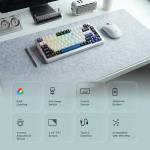 Rampage Quell Pro Wireless Mechanical Keyboard with Screen&Knob, 75% Hot Swappable Gaming Keyboard with Pre-lubed Switches, RGB Backlit, PBT Keycaps Creamy Sounding PC Gaming Keyboards