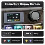 MechLands Aula F-NB98 Transparent Keyboard with RGB Backlits, 3 Modes Wireless Mechanical Keyboard with Display Screen, 8000mAh Battery, Shine Through Keycaps, Creamy Gasket, 1800 Layout (Black)