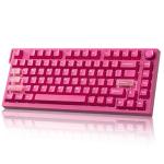 YUNZII RT75 PRO Wireless Gaming Keyboard,Hall Effect Mechanical Rapid Trigger Magnetic Keyboard Bluetooth/USB-C/2.4G 8KHz Polling Rate &128K Scan,RGB Backlit,TGL/SOCD/DKS/MT (Pink, Outemu Red Switch)