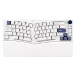 MechLands Feker Alice80 68 Keys Ergonomic Mechanical Keyboard, QMK & VIA Programmable, Wired Gaming Keyboard with Creamy Gasket, Hot Swappable, 5 Layer Paddings, NKRO, RGB for Win/Mac (White)