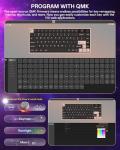 HINATSUSIKE H83 PRO Wireless Mechanical Gaming Keyboard 75% Layout, Gaming Equipment Gasket Mounted - Hot Swappable Cardamom Switches, PBT Keycaps, RGB Backlit, USB-C/2.4G/BT5.0 for Win/Mac/Linux
